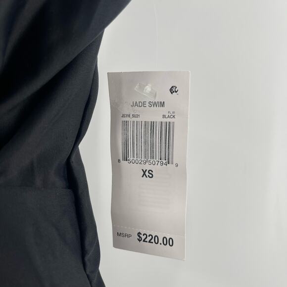 JADE SWIM Swimsuit Size Extra Small Cava One Piece Black NWT Cutout Beach - Picture 6 of 14